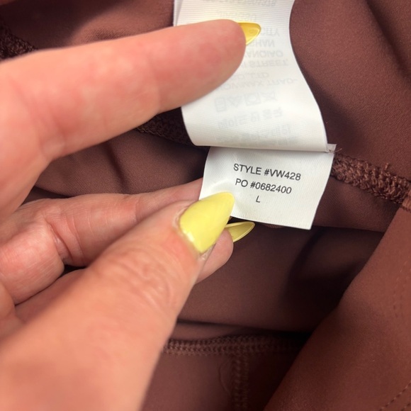 VUORI Womens Burnt Orange Brown Leggings Ribbed waist size: Large - Picture 8 of 9